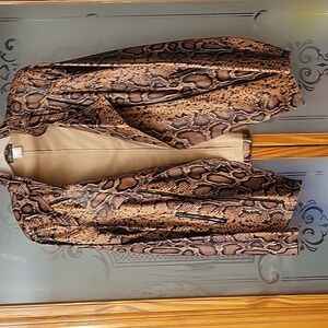 Fake leather snakeskin look jacket